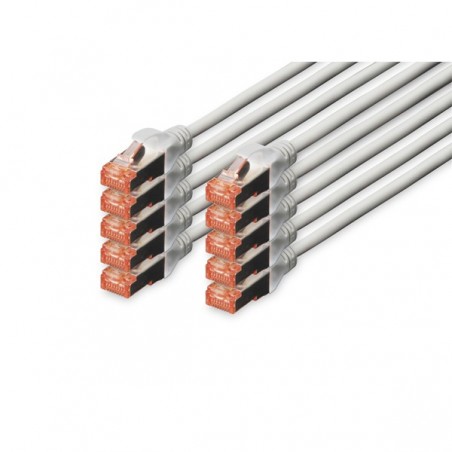 DIGITUS CHICOTE CAT 6 S-FTP LSZH 2MT PACK 10 CINZA