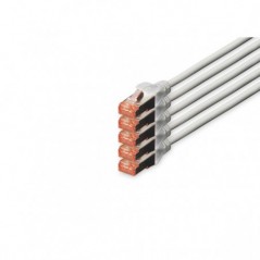 DIGITUS CHICOTE CAT 6 S-FTP LSZH 10MT PACK 5 CINZA