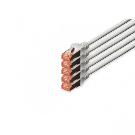 DIGITUS CHICOTE CAT 6 S-FTP LSZH 10MT PACK 5 CINZA