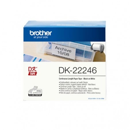 BROTHER ROLO DK22246 FITA 103MM ADESIVA CONT AUTOCOL BRANCO