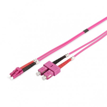 DIGITUS CHICOTE FIBRA DPX MULTIMODE 50/125 LC/SC OM4 - 2MT