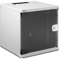DIGITUS BASTIDOR MURAL 10" 6U 330x312x300MM P.VIDRO CINZA