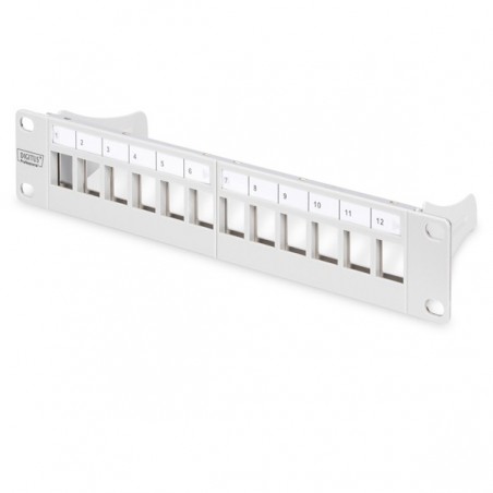 DIGITUS MODULAR PATCH PANEL SHIELDED 12-PORT BLANK 10" RACK