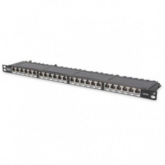 DIGITUS PATCH PANEL 19" 24P CAT6 0.5U BLINDADO PRETO