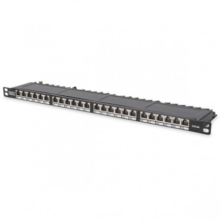 DIGITUS PATCH PANEL 19" 24P CAT6 0.5U BLINDADO PRETO
