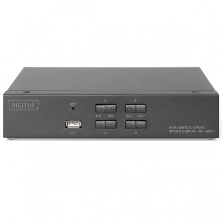 DIGITUS KVM SWITCH 4 PORT SINGLE DISPLAY 4K HDMI®
