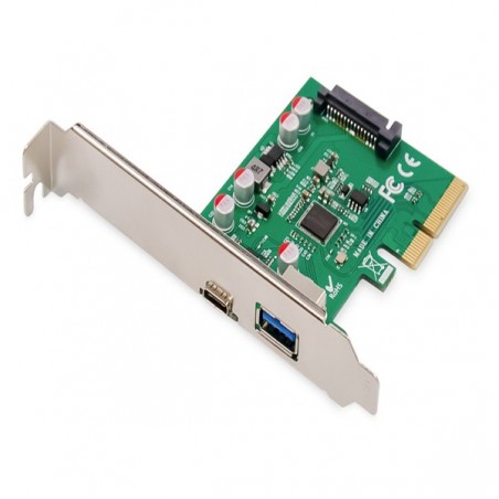 DIGITUS PLACA REDE PCI EXPRESS USB-C + USB-A NOVO