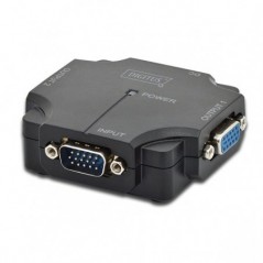 DIGITUS VGA SPLITTER 350MHz 2 - PORTAS (IN VGA MACHO/OUT VGA