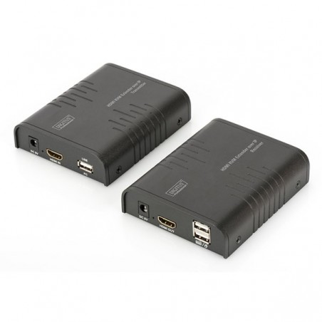 DIGITUS KVM EXTENDER HDMI 1080P OVER IP, USB, CAT6 UP TO 120