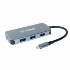 D-LINK HUB 6-IN-1 USB-C WITH HDMI/GIGBAIT ETHERNET/POWER DEL