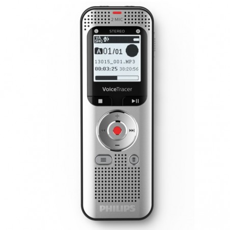 PHILIPS GRAVADOR DE VOZ DIGITAL 2 MICROFONES 8GB DVT2050