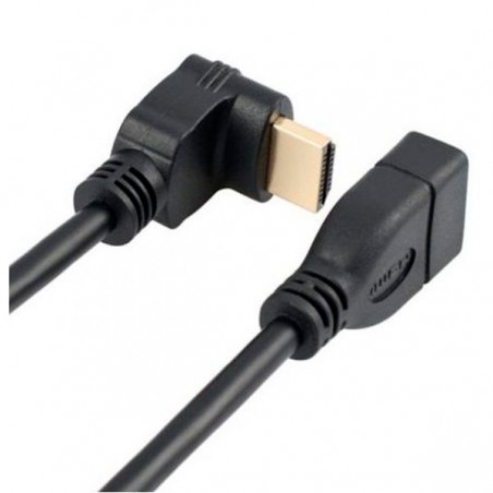 EWENT ADAPTADOR FLEXIVEL 90 GRAUS HDMI 2.0 4K 60HZ M/F 0.15M