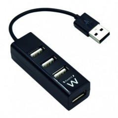 EWENT HUB USB2.0 4 PORT BLACK