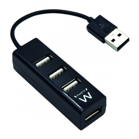 EWENT HUB USB2.0 4 PORT BLACK