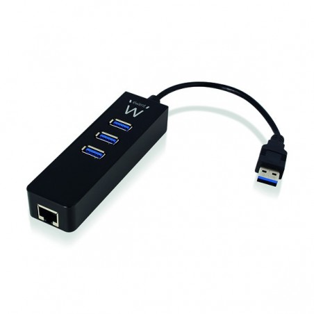 EWENT HUB USB3.1 GEN 1 3 PORTS + 1 PORT GIGABIT LAN USB POWE