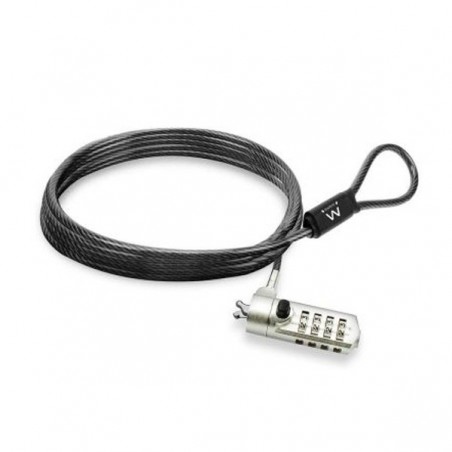 EWENT CADEADO WEDGE PORTATIL COM CODIGO 1.5MT