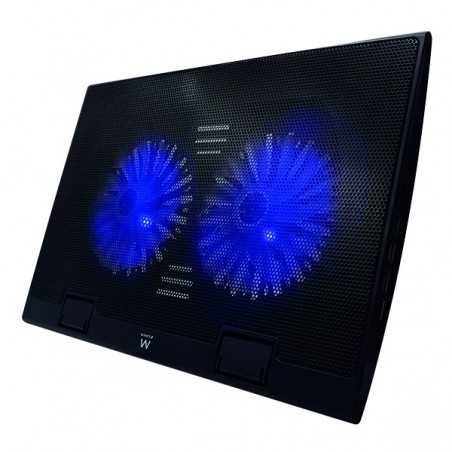EWENT NOTEBOOK COOLING 17" 2 SILENT LED FAN 4 USB