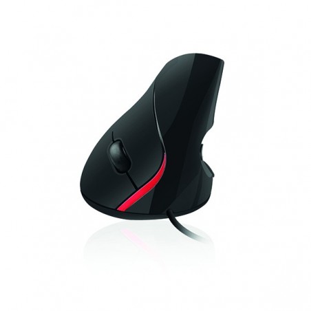 EWENT MOUSE VERTICAL ERGONOMIC USB2.0 1000 DPIS 5 BUTTONS BL