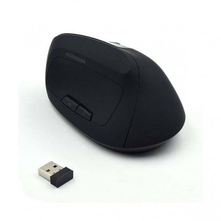 EWENT MOUSE WIRELESS ERGONOMIC BLACK
