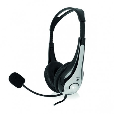 EWENT HEADSET PRO WITH MIC AND VOLUME CONTROL