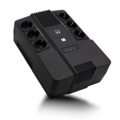 EWENT UPS 600VA LINE INTERACTIVE AVR, 6 X CEE7/3 PORT
