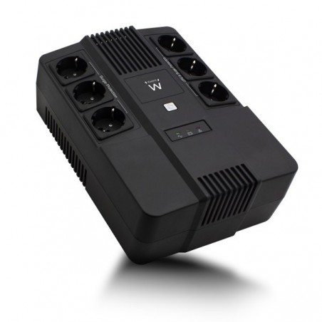 EWENT UPS 600VA LINE INTERACTIVE AVR, 6 X CEE7/3 PORT