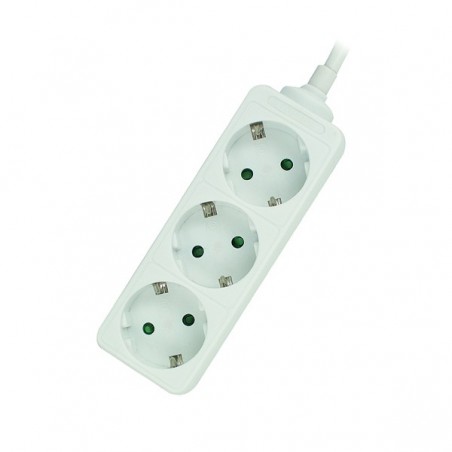 EWENT REGUA TOMADAS 3 SOCKETS(SHUKO) 16A, SHUKO PLUG, WHITE