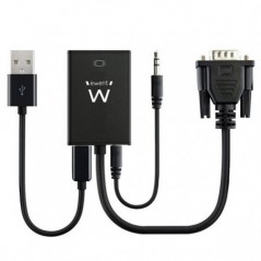EWENT ADAPTER VGA-15PIN P/ HDMI - 3.5MM
