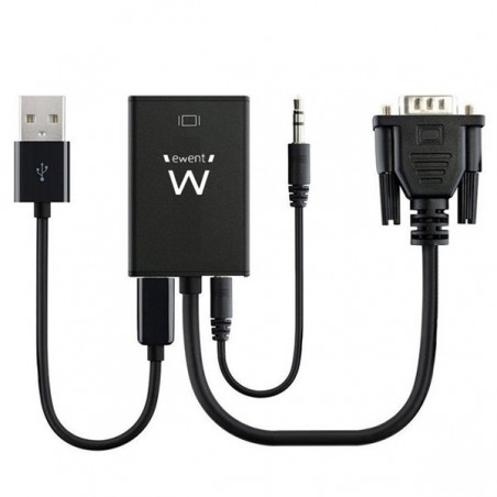 EWENT ADAPTER VGA-15PIN P/ HDMI - 3.5MM