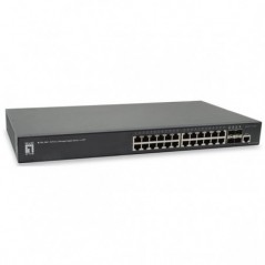 LEVELONE SWITCH 24x10/100/1000 L3 LITE MANAGED + 2xSFP/RJ45