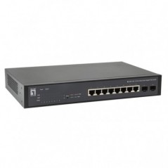 LEVELONE SWITCH 10X1000 POE 70W- 8XPOE- 2XGIGABIT SFP WEBSMA