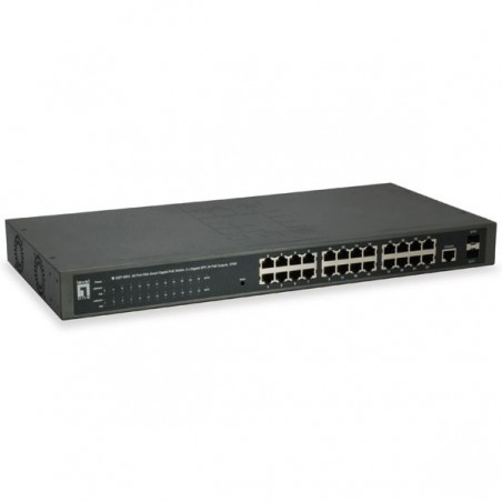 LEVELONE SWITCH 26xGIGABIT PoE 2xGIGABIT SFP 24xPoE OUTPUTS