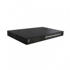 LEVELONE SWITCH 28-PORT GB POE 24 POE OUTPUTS 2X GB RJ45 2X