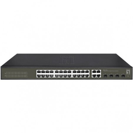 LEVELONE COMBO SMART LITE  SWITCH 28-PORTAS ( 4SFP  ) GIGABI