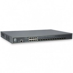 LEVELONE SWITCH 20-PORT L3 MANAGED GIGABIT 12X10GBE SFP+, 8X