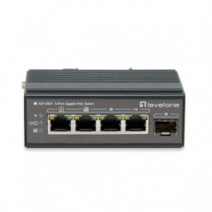 LEVELONE SWITCH 5-PORT GIGABIT POE SWITCH DIN-RAIL -30°C TO