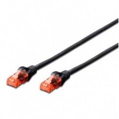 EWENT CHICOTE SLIM PATCH CABLE CAT6 U/UTP BLACK- 0,25MT