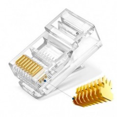 EWENT PACK 100 FICHAS RJ45 CAT6 U/UTP AWG23-26 CONTACTO BANH