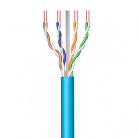 EWENT BOBINE CABO REDE CAT6 U/FTP AWG23/1 LSZH 50MT AZUL