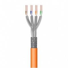 EWENT BOBINE CABO REDE CAT7 S/FTP AWG23/1 LSZH 30MT LARANJA