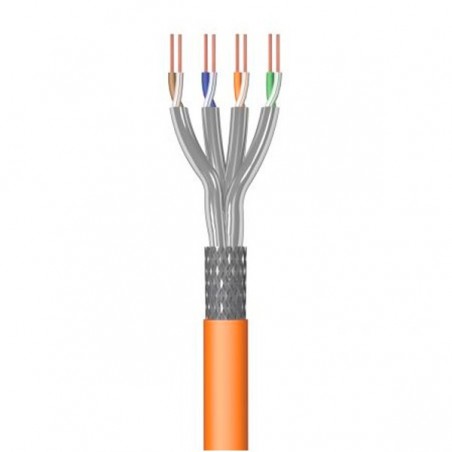 EWENT BOBINE CABO REDE CAT7 S/FTP AWG23/1 LSZH 30MT LARANJA
