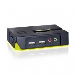 LEVELONE KVM SWITCH 2xPORTS USB  W/AUDIO (INCLUI CABOS)
