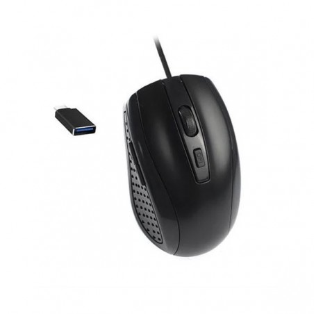 LIFETECH MOUSE BOW - USB C\TYPE-C OPTICAL BLACK WIRED