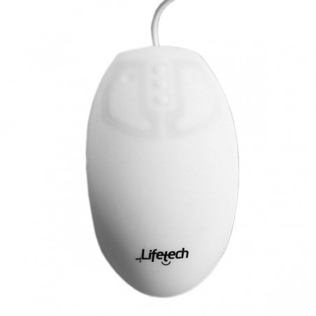 LIFETECH MOUSE SILICONE HIGIENIZÁVEL / LAVÁVEL USB BRANCO