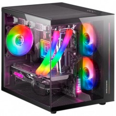 MARS GAMING CAIXA MATX MC-VIEW FRAMELESS 90º GLASS BLACK