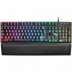 MARS GAMING TECLADO MK320 MECHANICAL RGB PADDED PALMREST BLA