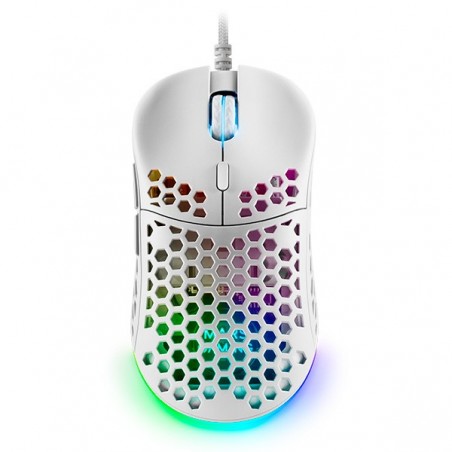 MARS GAMING MOUSE MM55 12800DPI EXTREME LIGHT RGB WHITE