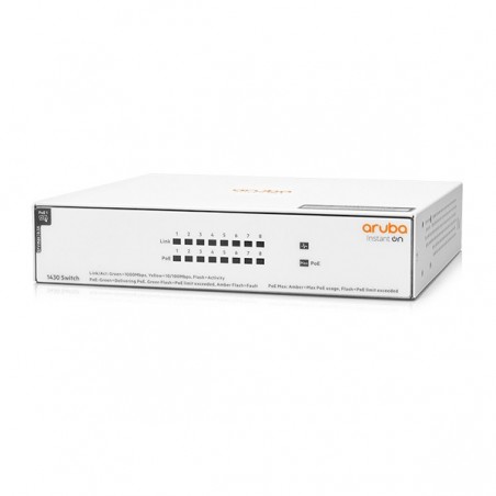 ARUBA SWITCH INSTANT ON 1430 8G CLASS 4 PoE 64W PROMO ATÉ 1