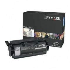 LEXMARK TONER PRETO CAP.EXTRA C/RET T654 CORP  36K