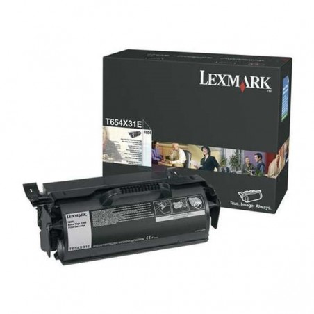 LEXMARK TONER PRETO CAP.EXTRA C/RET T654 CORP  36K